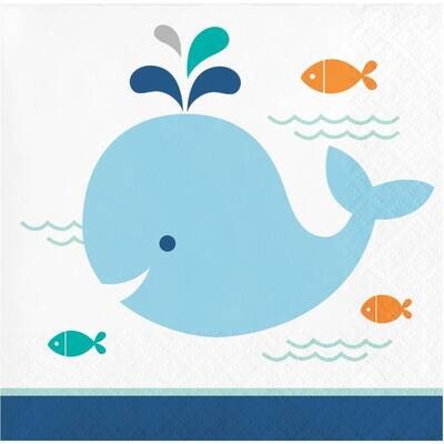 Napkins- BEV -Lil Spout Blue-16Pk-2ply