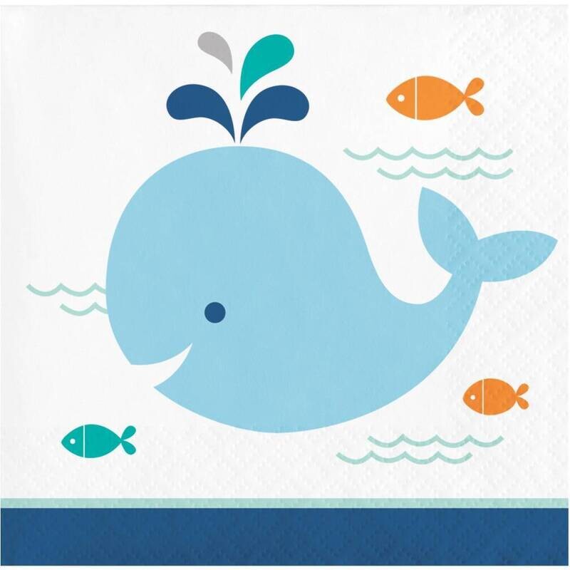 Napkins- BEV -Lil Spout Blue-16Pk-2ply