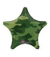 Foil Balloon-Star Camouflage 18&quot;