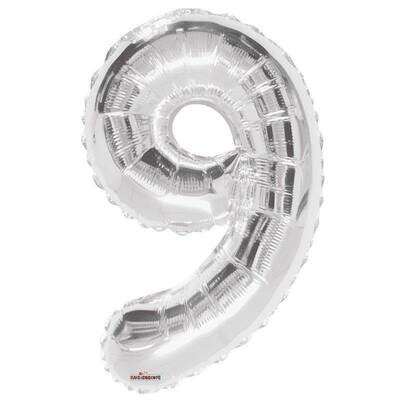 Foil Balloon - Silver #9 - 34&quot;