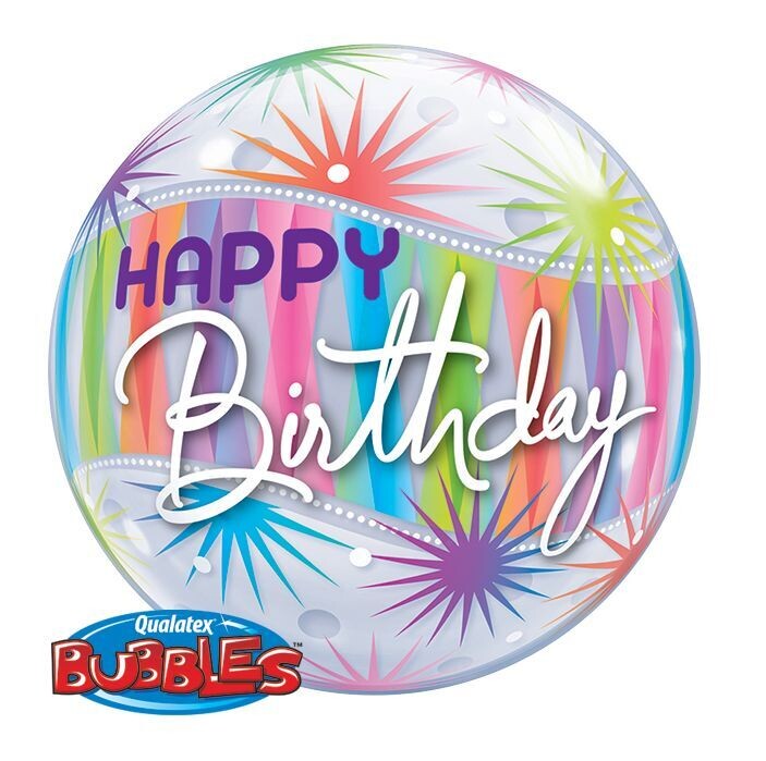 Bubble Balloon - Happy Birthday (22&quot;) - 1pk