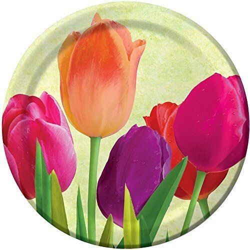 Plates-BEV-Spring in Bloom-8pk-Paper (Discontinued/Final Sale)