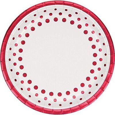 Plates-Sparkle Shine Ruby-8pk-Paper- Discontinued