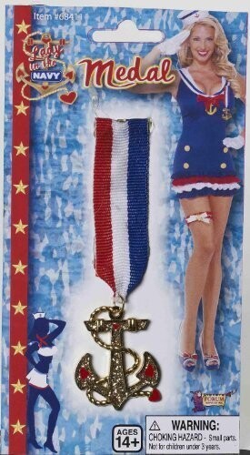 Costume Accessory-Lady in the Navy Medal-1pkg