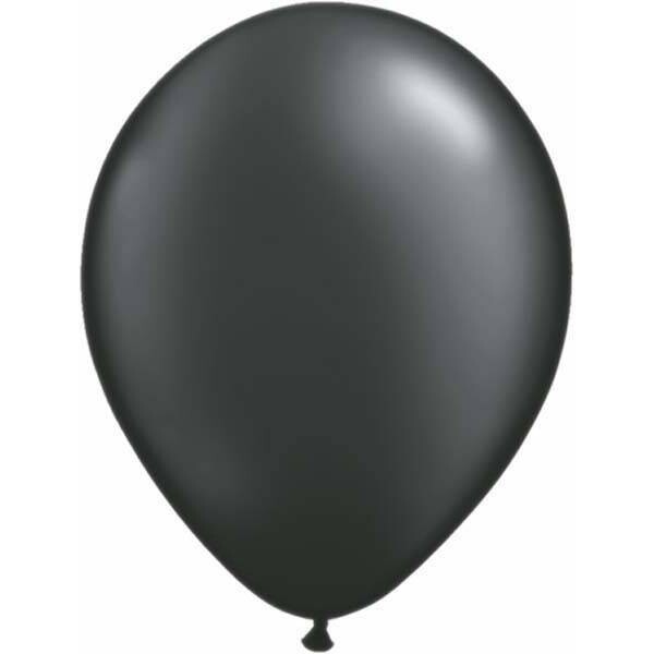 Latex Balloon-Pearl Onyx Black-1pkg-11&quot;