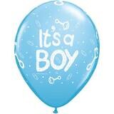 Latex Balloon-It&#39;s A Boy Rattle Pale Blue Latex Balloon 11&quot;