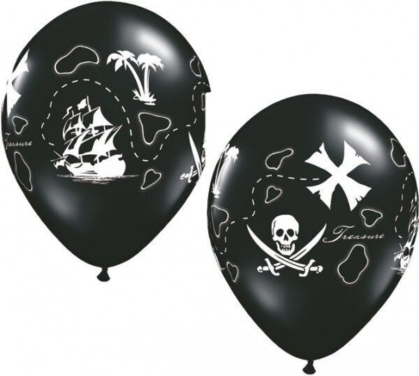 Latex Balloon-Pirate&#39;s Treasure Map-1pkg-11&quot;