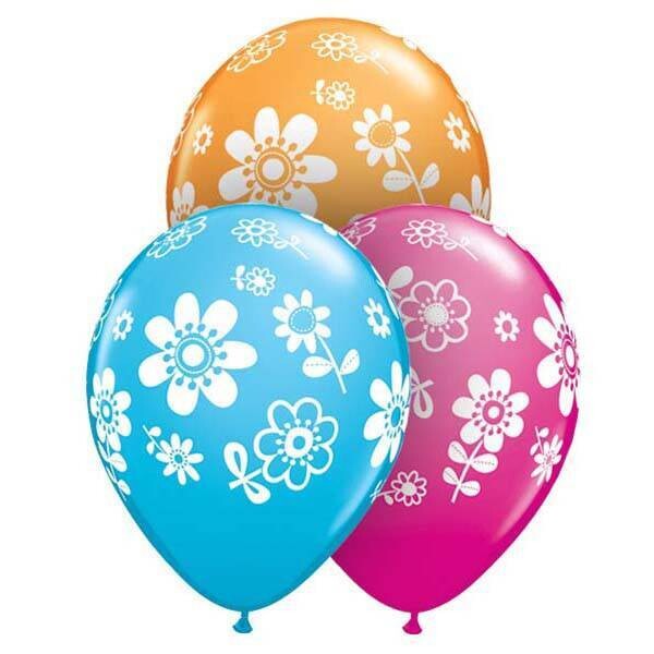 Latex Balloon-Contempo Daisies Assortment-1pkg-11&quot;