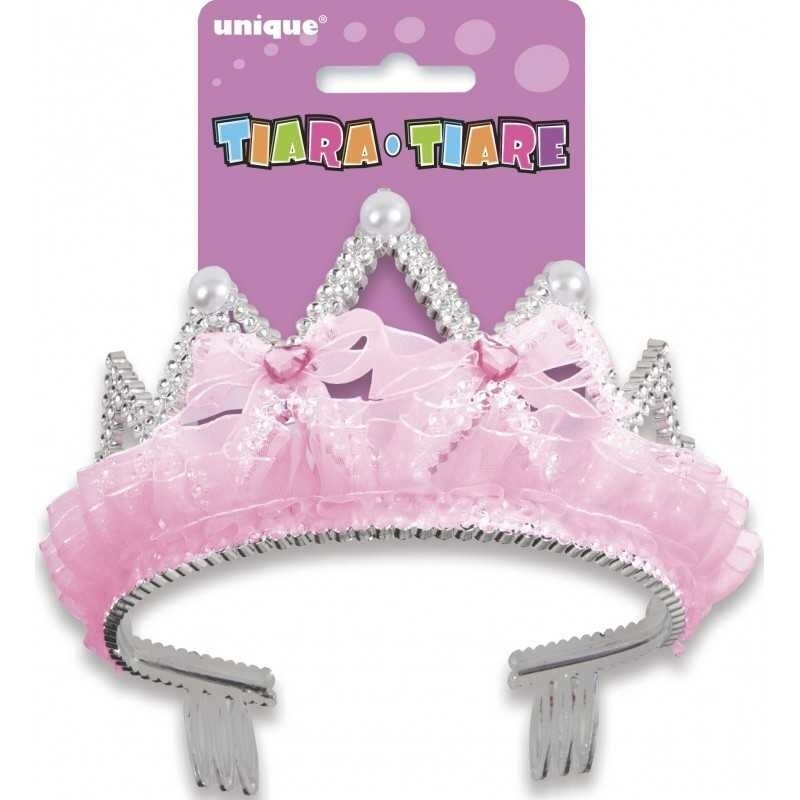 Tiara - Pink Bows and Heart - 1 pc