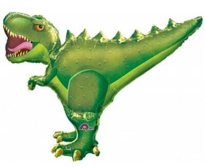 Foil Balloon-Supershape-Green T-Rex