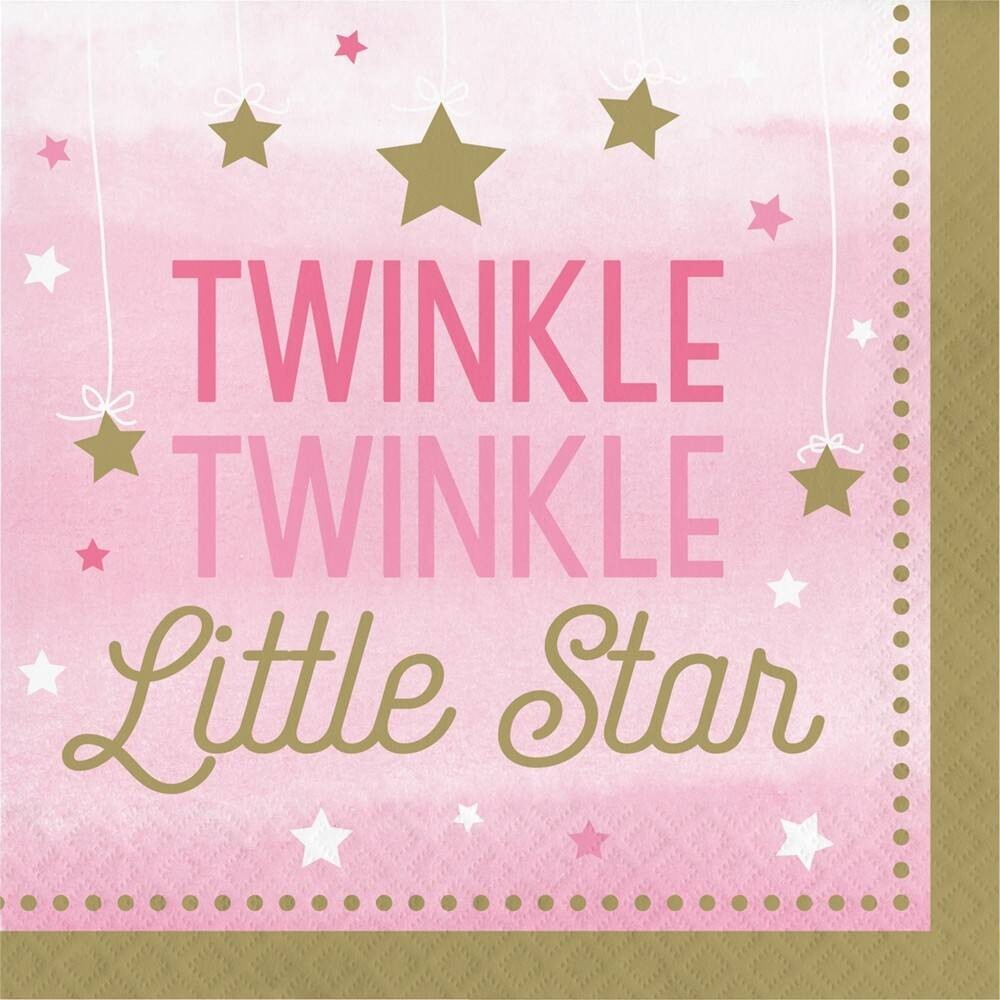 Napkins LN - Twinkle Little Star Pink