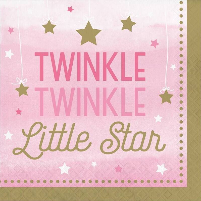 Napkins LN - Twinkle Little Star Pink