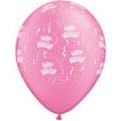 Latex Balloon-Birthday A Round Neon Assortment - 11&quot;