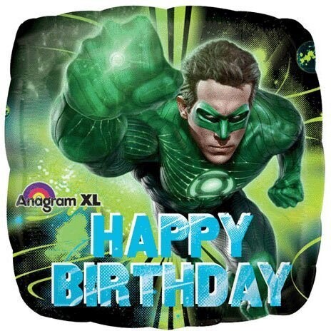 Foil Balloon-Green Lantern Happy Birthday 18&quot;