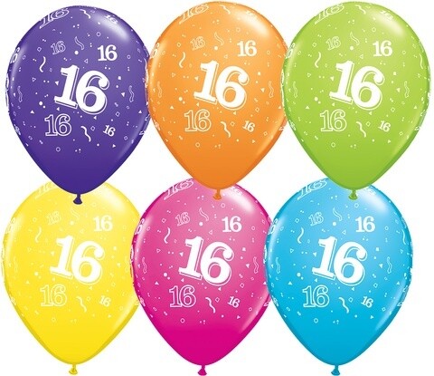 Latex Balloon-16 A Round Assortment-1pkg-11&quot;