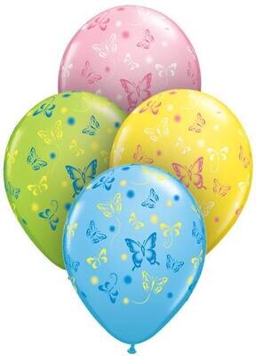 Latex Balloon-Butterflies Assortment-1pkg-11&quot;