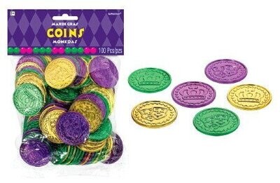 Mardi Gras Coins - 100 Pcs