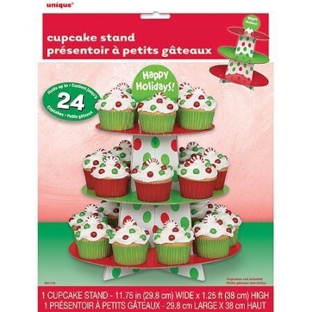 Cupcake Stand Card Board - Christmas - 11.75&quot;x1.25FT