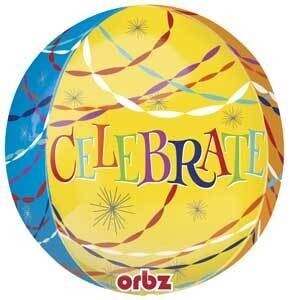 Foil Ballon-Celebrate Orbz 16&quot;