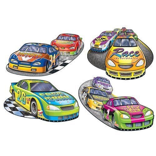 Cutouts-Race Car-16&#39;&#39;-4pk