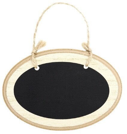 Chalkboard-Mini Oval Wooden Sign