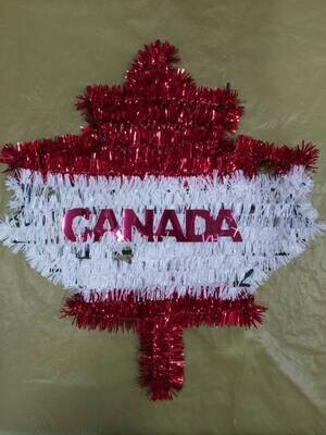 Canada Tinsel Maple Leaf Wall Decoration