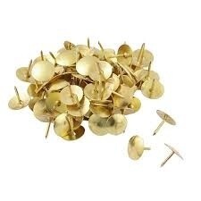 Push Pins Gold Metal