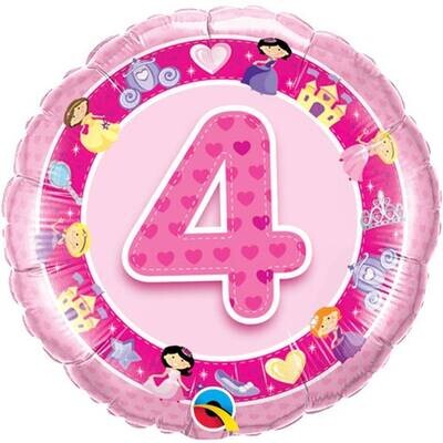 Foil Balloon-Cartoon Princess #4 Pink Balloon-18&quot;
