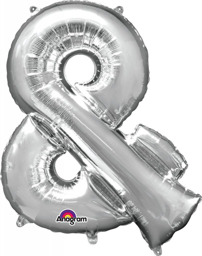 Foil Balloon-Silver &amp; Sign 38&quot;