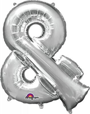 Foil Balloon-Silver &amp; Sign 38&quot;