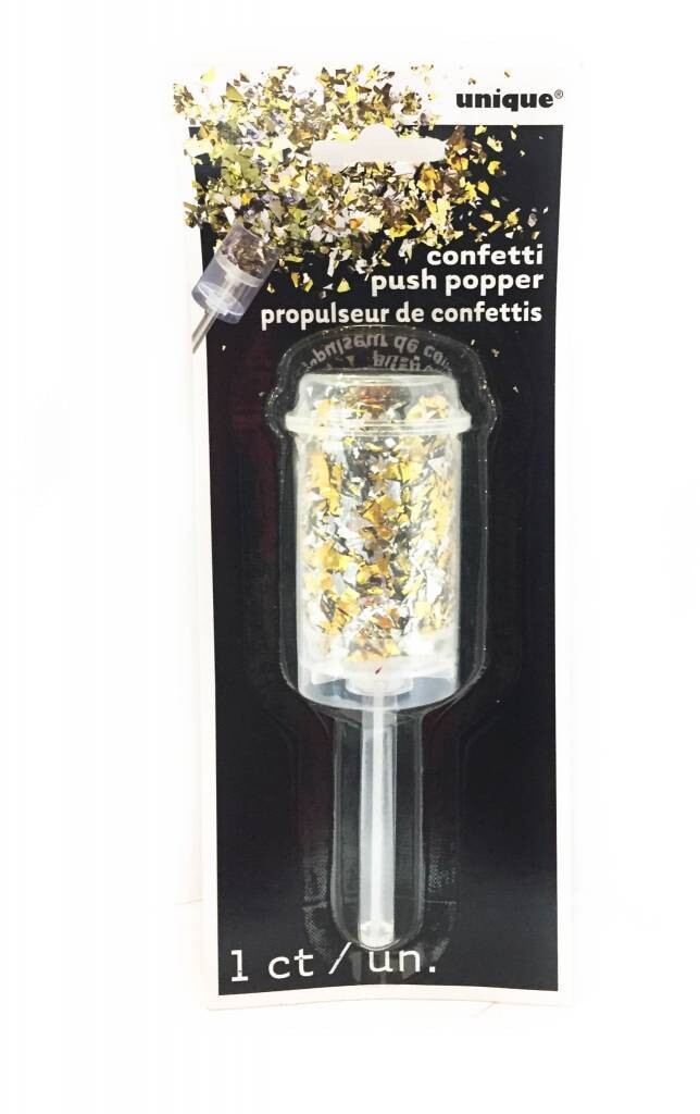 Gold Confetti Push Popper