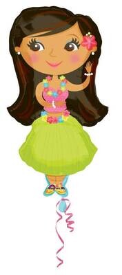 Foil Balloon-Giant Hula Girl 35" Foil Balloon-Giant Hula Girl 35"