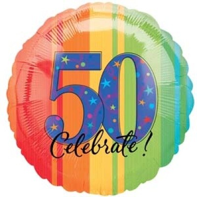 Foil Balloon - 50th Celebrate - 17&quot;