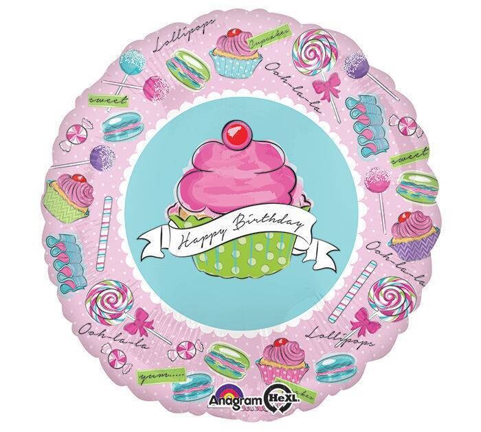 Foil Balloon - Happy Birthday Cupcake 18&quot;