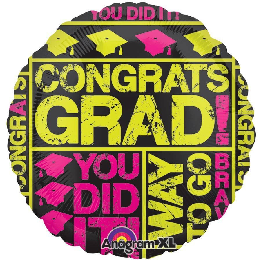 Foil Balloon - Congrats Grad - 17&quot;