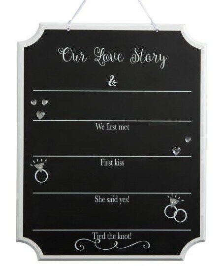 Chalkboard-Wedding Story Sign (33cmx41cm)