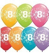 Latex Balloon-#8 Stars Assortment-1pkg-11&quot;