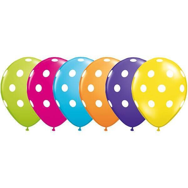 Latex Balloon-Big Polka Dots Assortment-1pkg-11&quot;