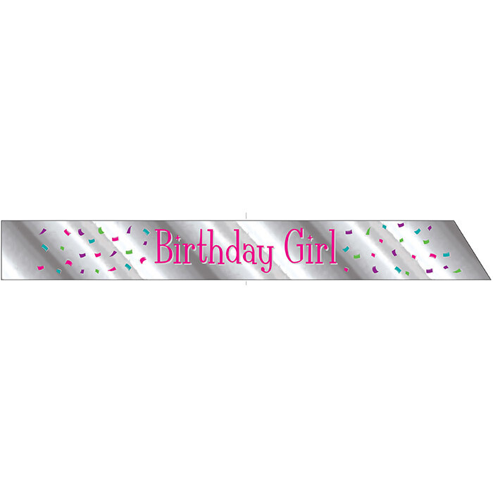 Sash-Foil-Birthday Girl-1pkg-66&#39;&#39;x4&#39;&#39;