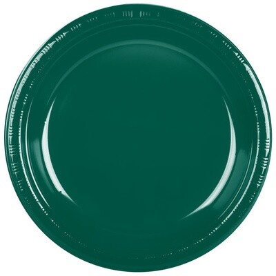 Plates -  DN - Plastic - Hunter Green - 10.25&quot; - 20 PCS