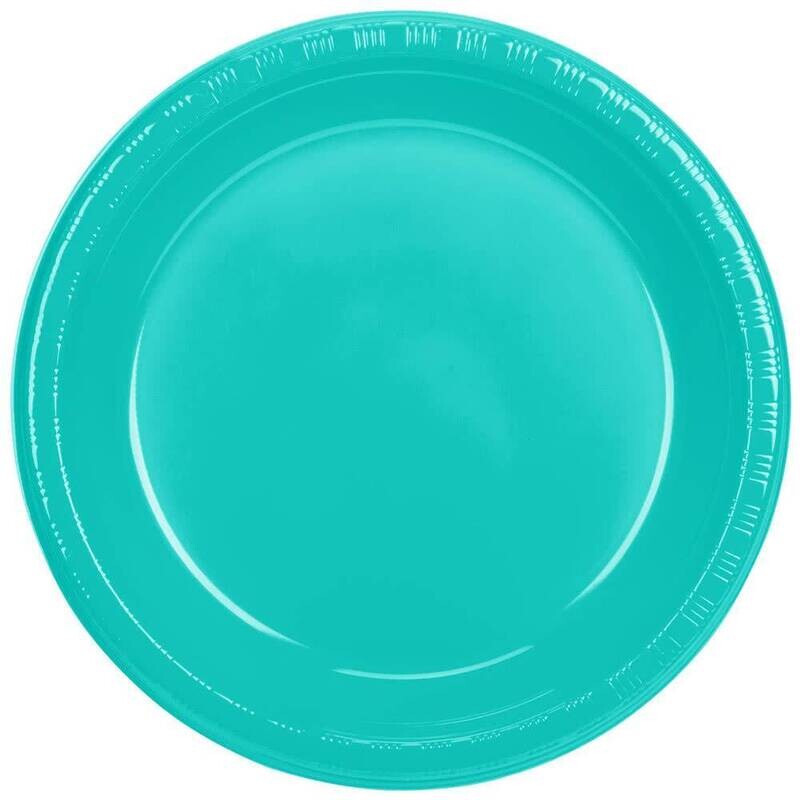 Plastic Plates 20pcs - Teal Lagoon (10.25&quot;)- Discontinued