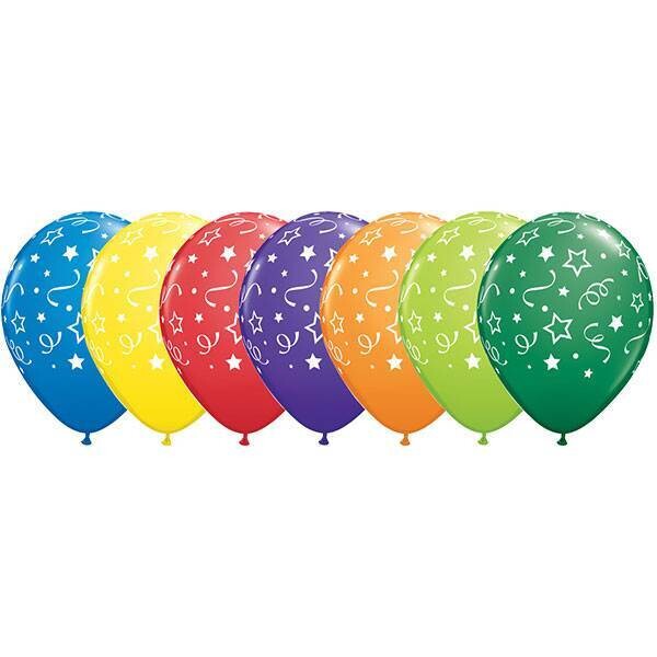 Latex Balloons - Stars, Dots, Confetti - 11"