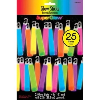 Glowstick-Nightlight necklace-25pk/4&#39;&#39;