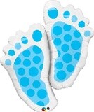 Foil Balloon-Supershape-It&#39;s a Boy Baby Footprints