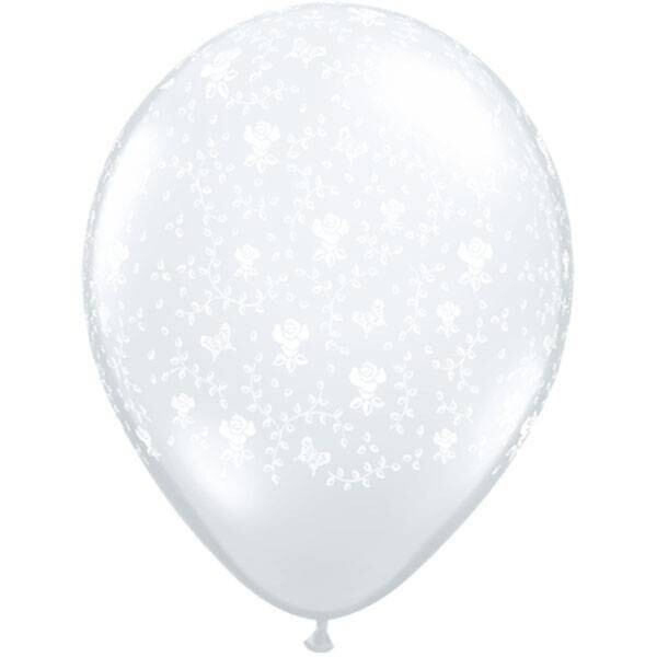 Latex Balloon-Flowers A Round Diamond Clear-1pkg-11&quot;