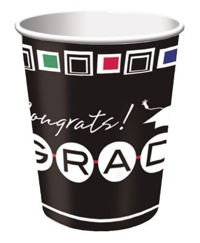 Cups -Congrats Grad-9oz-8pk-Paper -Discontinued