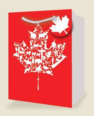 Gift Bag-Canadian Maple Leaf Large
