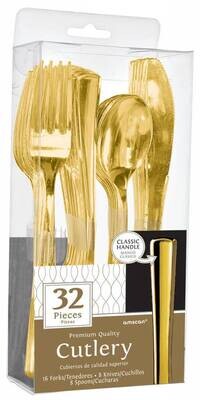 Premium Quality Cutlery - Metallic Gold