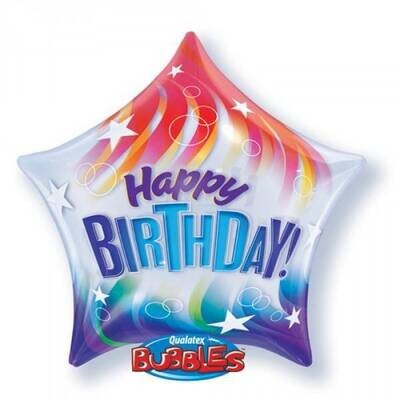 Foil Balloon-Happy Birthday Bubble 22&quot;