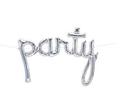 Foil Balloon - holographic party air filled - 34x26&quot;